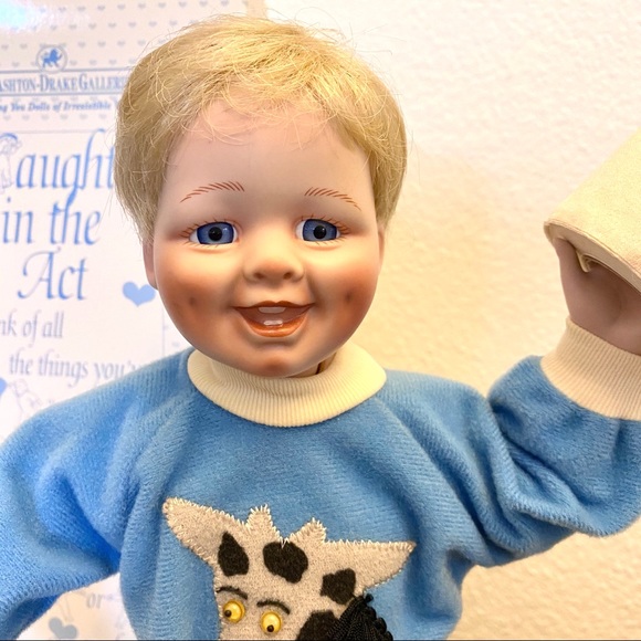 Ashton Drake “Catch Me if You Can” Porcelain Boy Doll Stevie in PJ’s - Picture 4 of 8